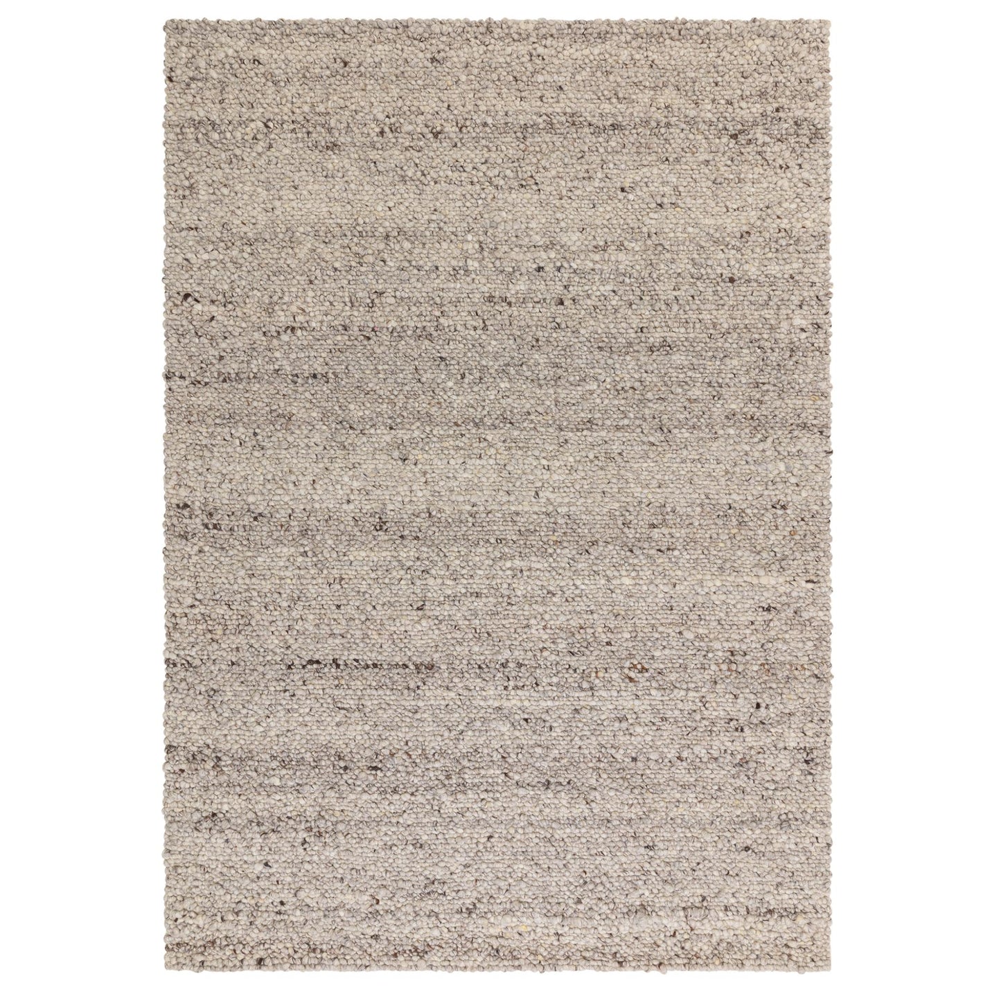 Adler Hand Woven Boucle Wool Silver Rug – Natural & Sustainable Luxury
