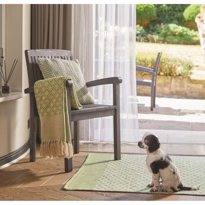 Hug Rug Woven Trellis Washable Indoor Outdoor Rug Green
