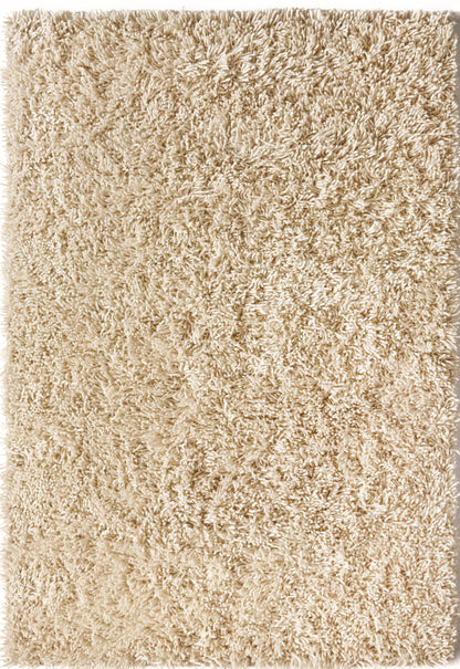 Imperial Luxury Shaggy Hand Woven Wool Rug in Ivory