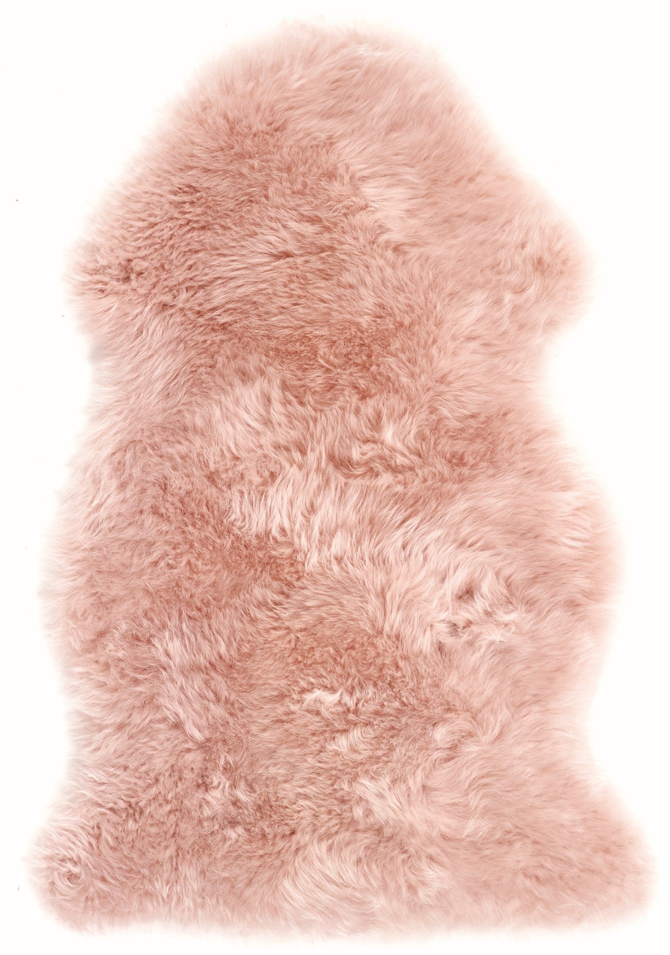 Genuine Sheepskin Animal Fur Soft Wool Shaggy Adobe Rose Pink Rug