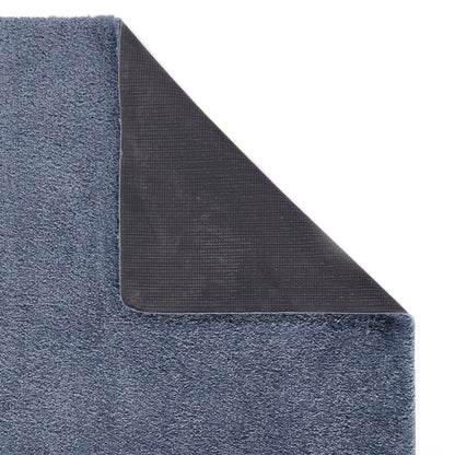 Waschbarer, zotteliger, weicher, flauschiger, rutschfester Teppich in Rauchblau von My Lux