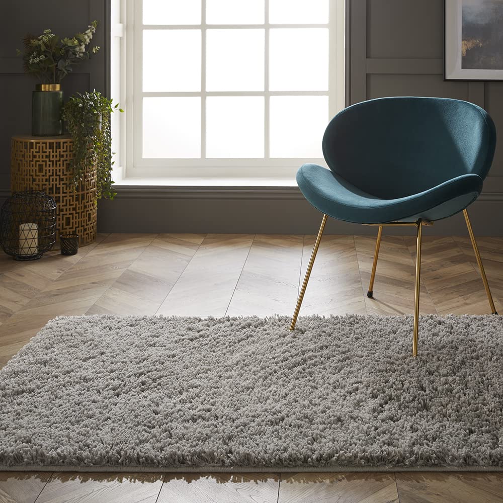 Maschinenwaschbarer, zotteliger Wohnzimmerteppich für Schlafzimmer, Flur und Küche Larissa, moderner, leicht zu reinigender Teppich, weicher Flor, rutschfest, flauschiger Teppich