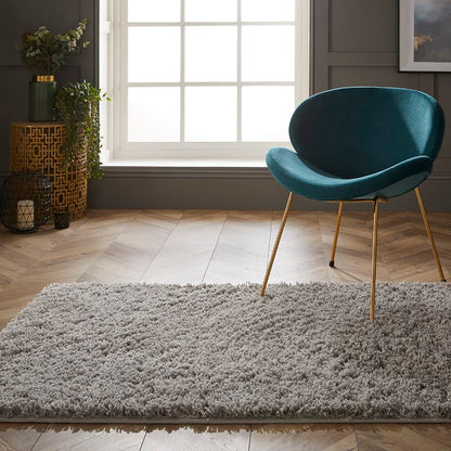 Maschinenwaschbarer, zotteliger Wohnzimmerteppich für Schlafzimmer, Flur und Küche Larissa, moderner, leicht zu reinigender Teppich, weicher Flor, rutschfest, flauschiger Teppich