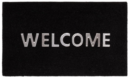 Fußmatte mit Aufschrift „Welcome Greetings“ für Tür, Eingang, Zuhause, Garten, Außenbereich, natürliche Kokosfaser, langlebiger Schlammstopper, Schmutzfänger, Bodenmatte, rutschfeste Fußmatte