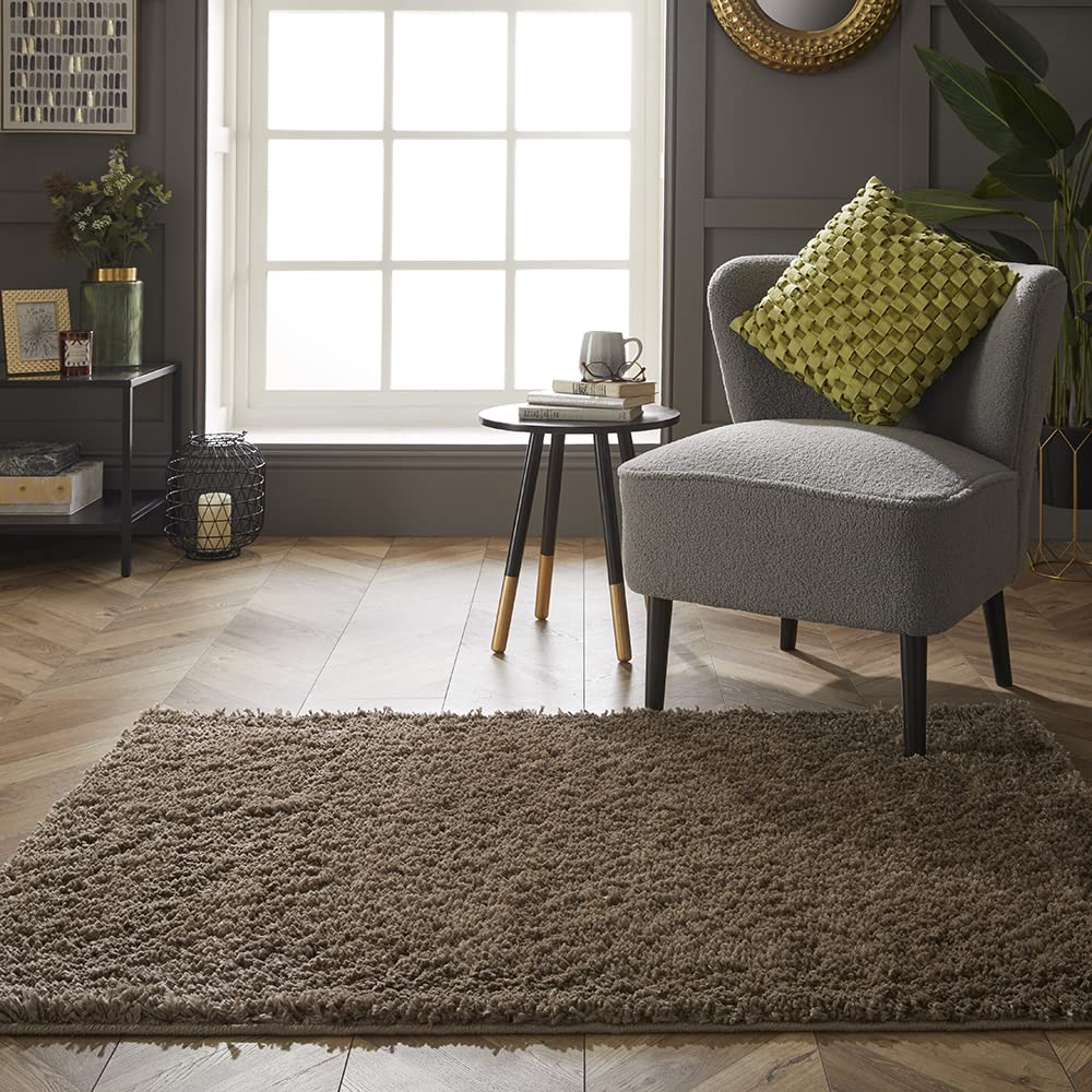 Maschinenwaschbarer, zotteliger Wohnzimmerteppich für Schlafzimmer, Flur und Küche Larissa, moderner, leicht zu reinigender Teppich, weicher Flor, rutschfest, flauschiger Teppich
