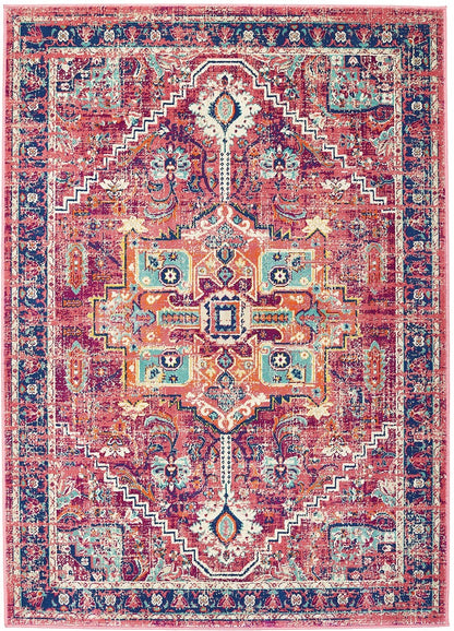 Origins Granada Traditional Bordered Rug & Hallway Runner in Ruby