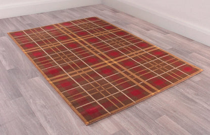 Tartan-Teppich für Wohnzimmer, Schlafzimmer, traditionelles klassisches Tartan-Karo-Design, weicher Qualitätsteppich, Heimteppich