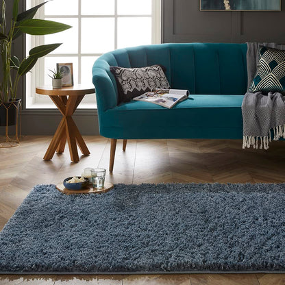 Maschinenwaschbarer, zotteliger Wohnzimmerteppich für Schlafzimmer, Flur und Küche Larissa, moderner, leicht zu reinigender Teppich, weicher Flor, rutschfest, flauschiger Teppich