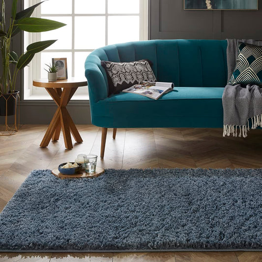 Machine Washable Shaggy Living Room Rug for Bedroom, Hallway, Kitchen Larissa Modern Easy To Clean Carpet Soft Pile Non-Slip Fluffy Rug