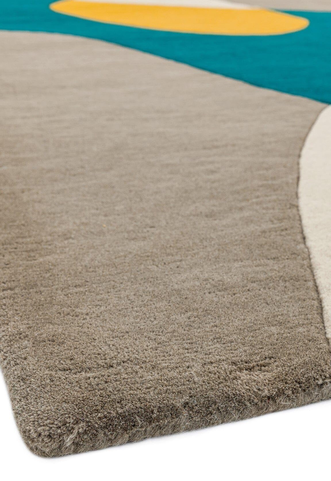 Matrix Arc Rug for Living Room Bedroom Soft Wool Hand Tufted Carpet Retro Geometric Multi Rug