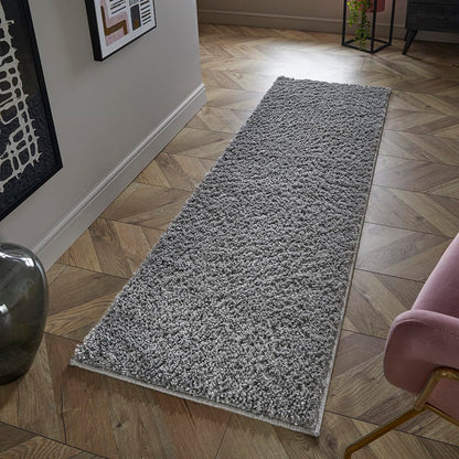 Maschinenwaschbarer, zotteliger Wohnzimmerteppich für Schlafzimmer, Flur und Küche Larissa, moderner, leicht zu reinigender Teppich, weicher Flor, rutschfest, flauschiger Teppich