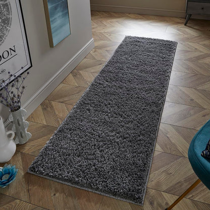 Maschinenwaschbarer, zotteliger Wohnzimmerteppich für Schlafzimmer, Flur und Küche Larissa, moderner, leicht zu reinigender Teppich, weicher Flor, rutschfest, flauschiger Teppich