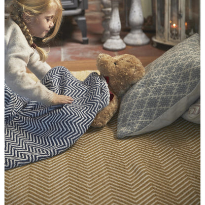 Hug Rug Woven Herringbone Throw Blanket Bed Sofa Chair Cover in 130 x180 cm