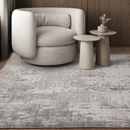Anders AN01 Grey Shimmer – Modern Boho Elegance and Silky Abstract Sophistication