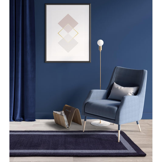 Albi Navy Blue Runner – Bold Minimalist Elegance and Natural Wool Luxury