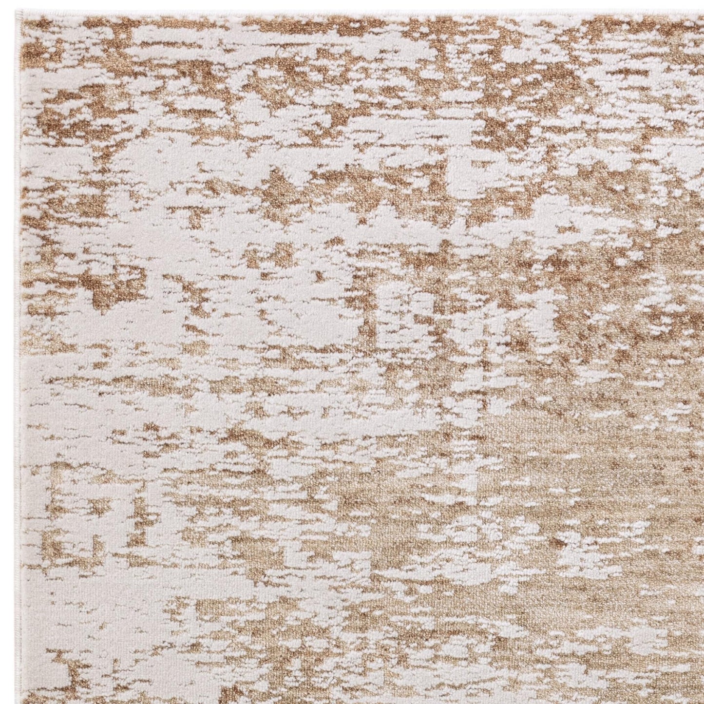 Anders AN03 Modern Boho Abstract Soft Silky Rug – Beige Natural
