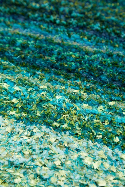 Wave 3D Shaggy Teppich – Blau – 160x230 cm Weicher Plüsch Hochflor Teppich