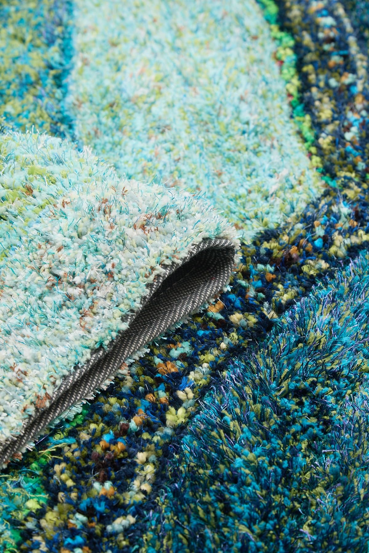 Shaggy-Teppich für Wohnzimmer, Schlafzimmer, Esszimmer, weicher Plüsch, flauschig, seidig, für den Boden, Gittermuster, 3D-Shaggy-Teppich in großer Größe, 160 x 230 cm (5'3" x 7'7")