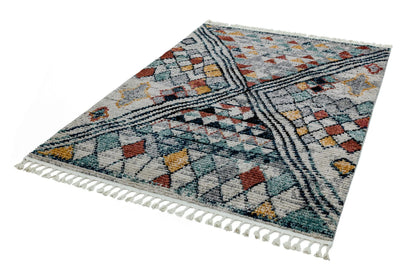 Cyrus CY09 Rug Nomadic Moroccan Berber Kilim Style with Fringes