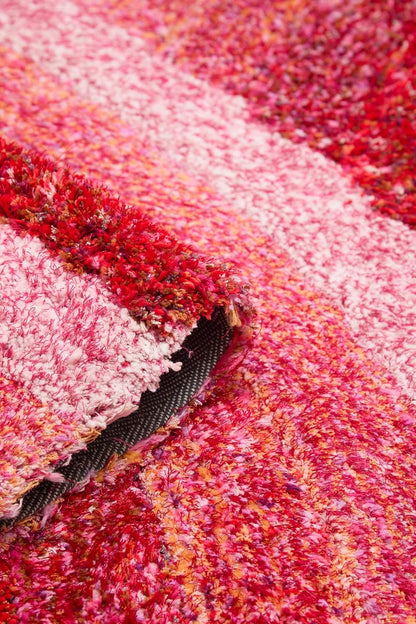 Wave 3D Shaggy Teppich – Rosa – 160x230 cm Weicher Plüsch Hochflor Teppich