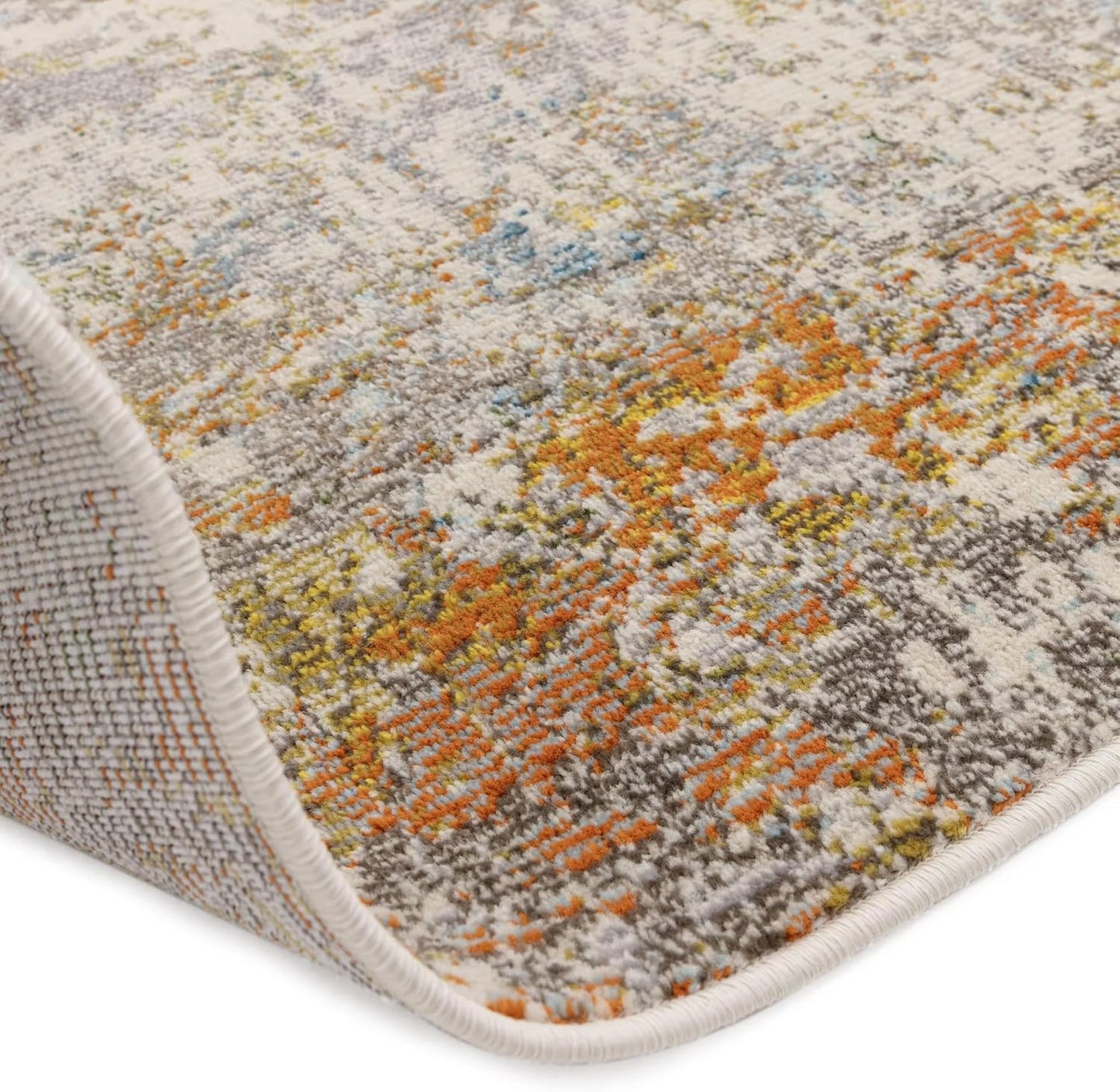 Colores Cloud Sunset CO10 Rug – Abstract Flatweave Carpet in Sunset Gold