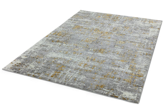 Orion Abstrakter Teppich, glänzendes metallisches Wonderlust-Design 