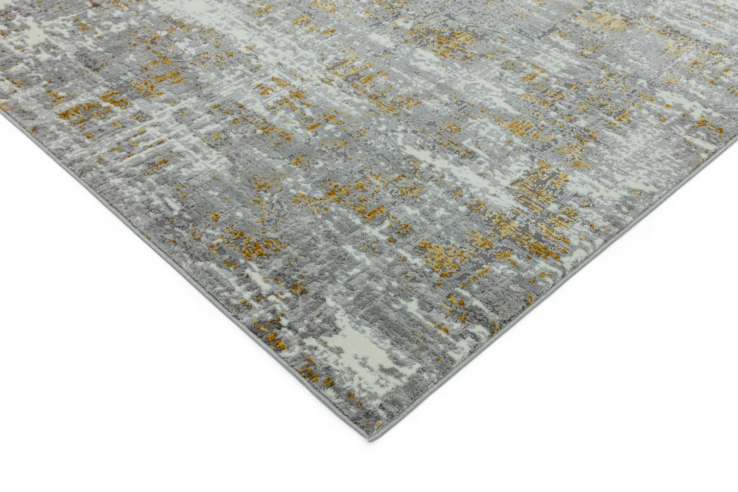 Orion Abstrakter Teppich, glänzendes metallisches Wonderlust-Design 