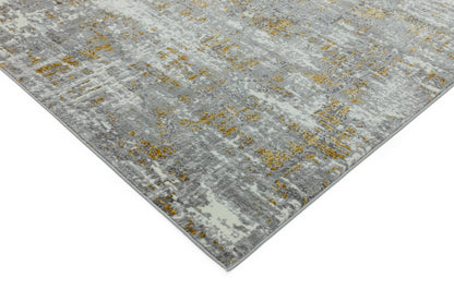 Orion Abstrakter Teppich, glänzendes metallisches Wonderlust-Design 
