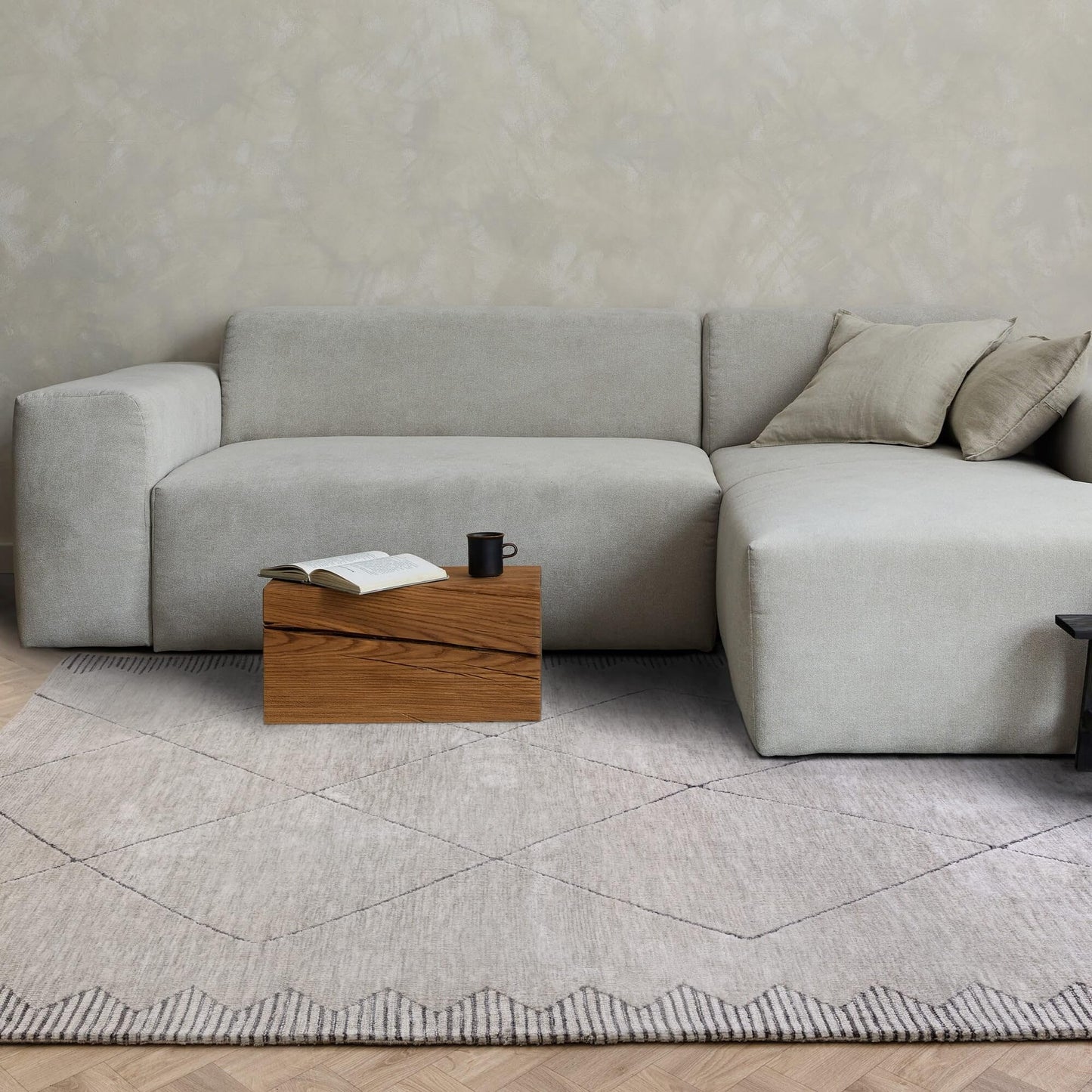 Mason Diamond Rug for Living Room Bedroom Carpet Moroccan Tribal Bohomian Scandi Look Silky Soft Rug
