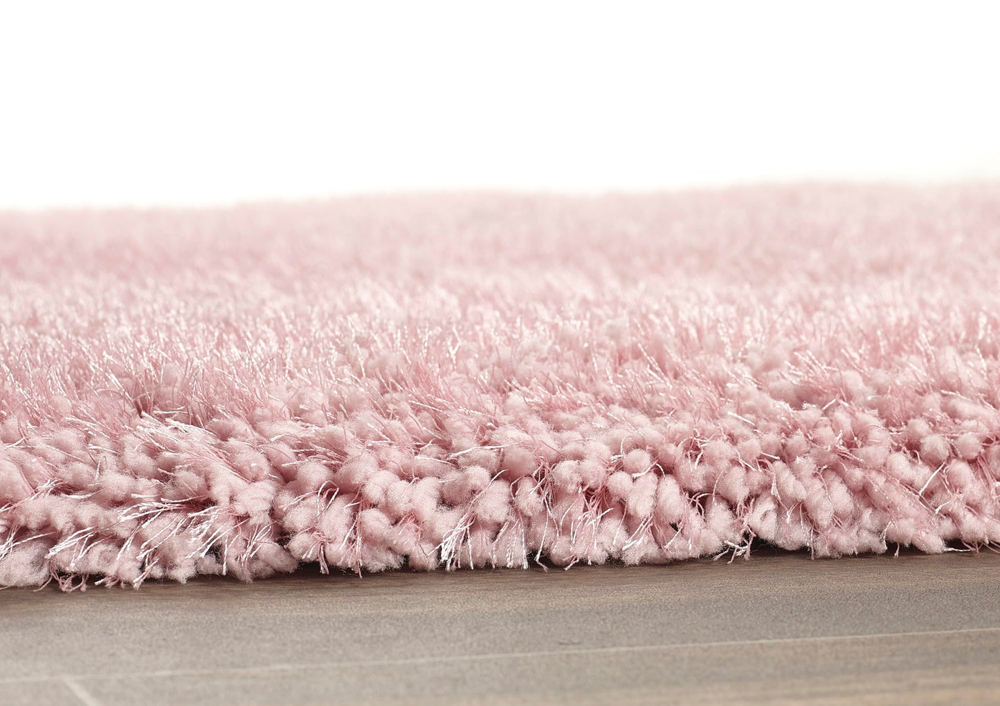 Hochfloriger Flurteppich für Schlafzimmer, Wohnzimmer, Nachttisch, flauschig, hochwertig, luxuriös, handgetuftet, seidig, einfarbig, weich, dicker Flor, fusselfrei, 67 x 200 cm (2'3" x 6'7")