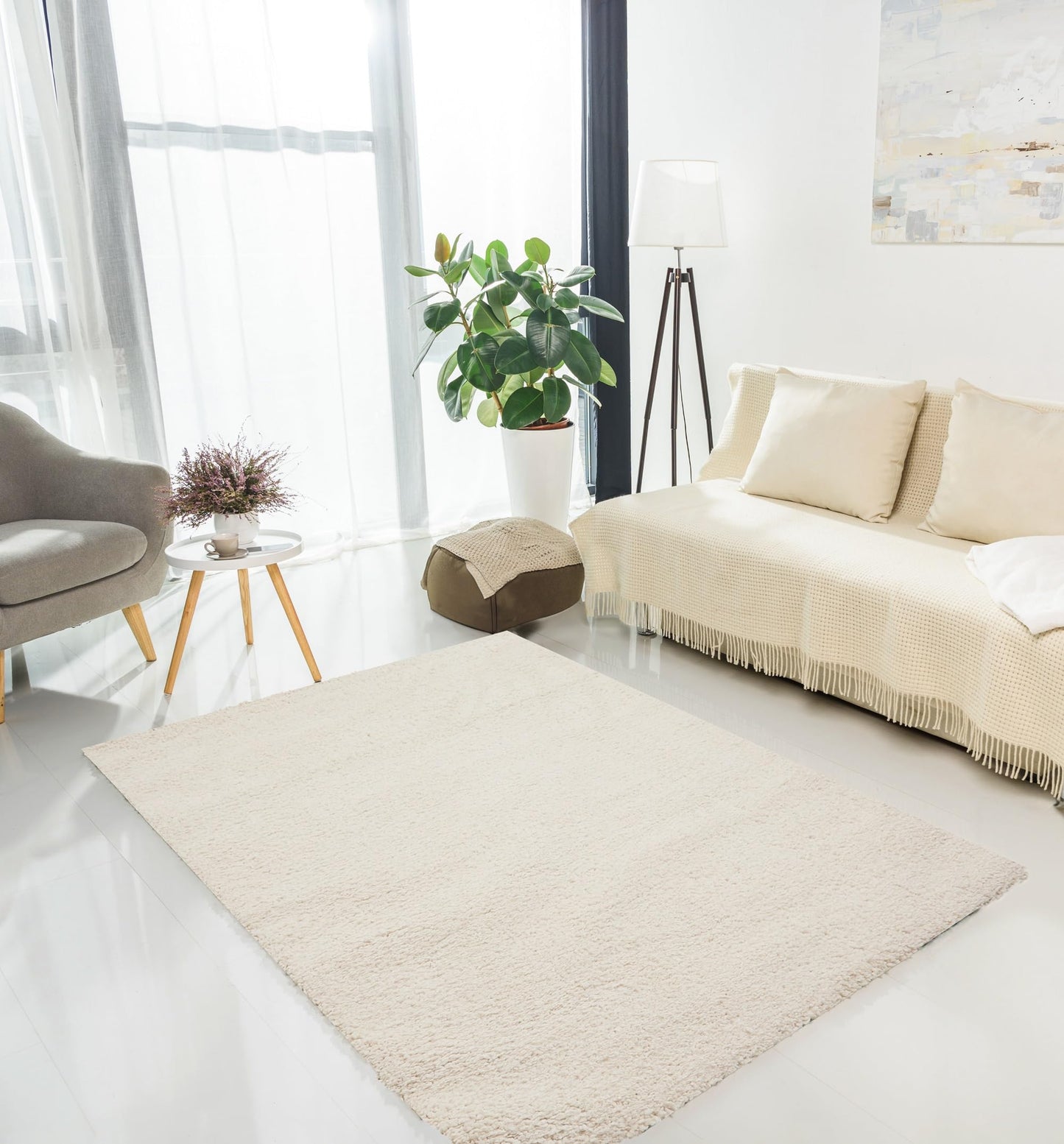 Super bequemer Teddy-Shaggy-Teppich für Wohnzimmer, Schlafzimmer, weicher Plüsch-Teppich