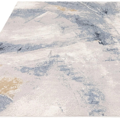 Stellar Abstract Teppich - Marmorierter Stil, seidig glänzend