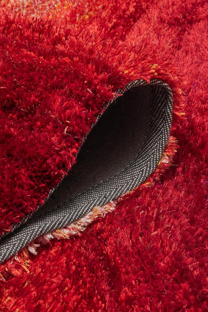 Wave 3D Shaggy Teppich – Rot – 160x230 cm Weicher Plüsch Hochflor Teppich