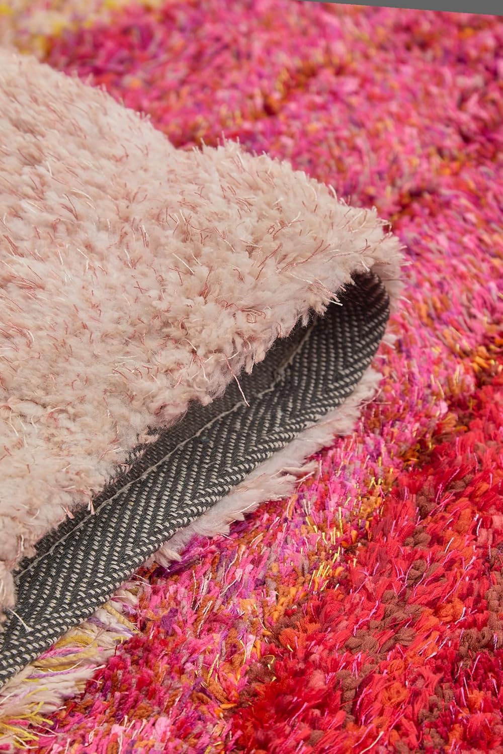 Lena Wave 3D Shaggy Rug – Pink – 160x230 cm Soft Plush High Pile Carpet