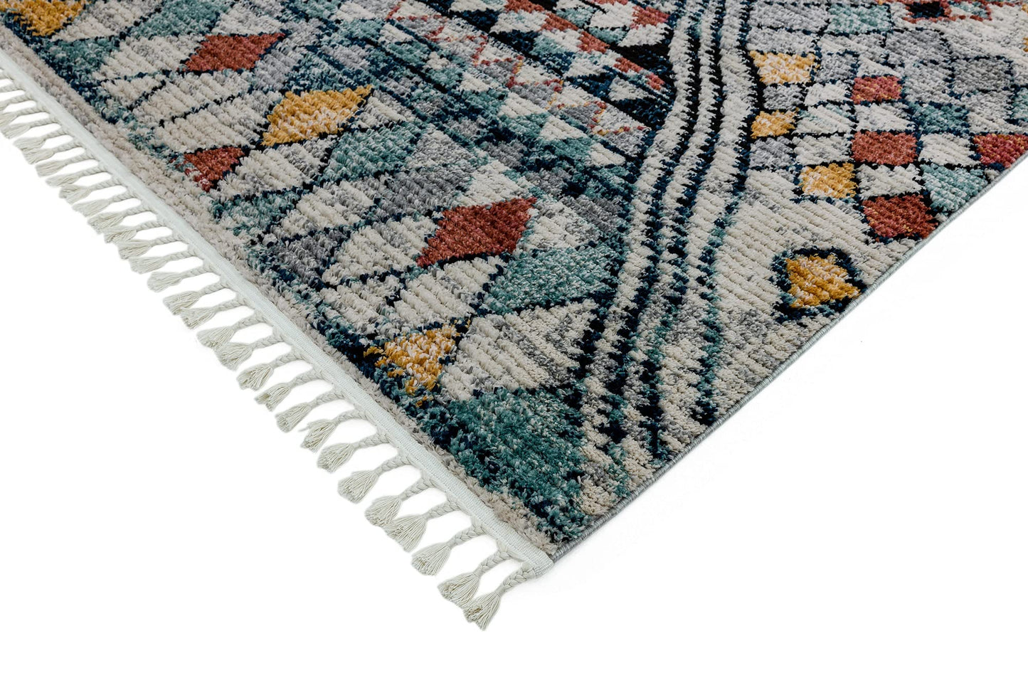 Cyrus CY09 Rug Nomadic Moroccan Berber Kilim Style with Fringes