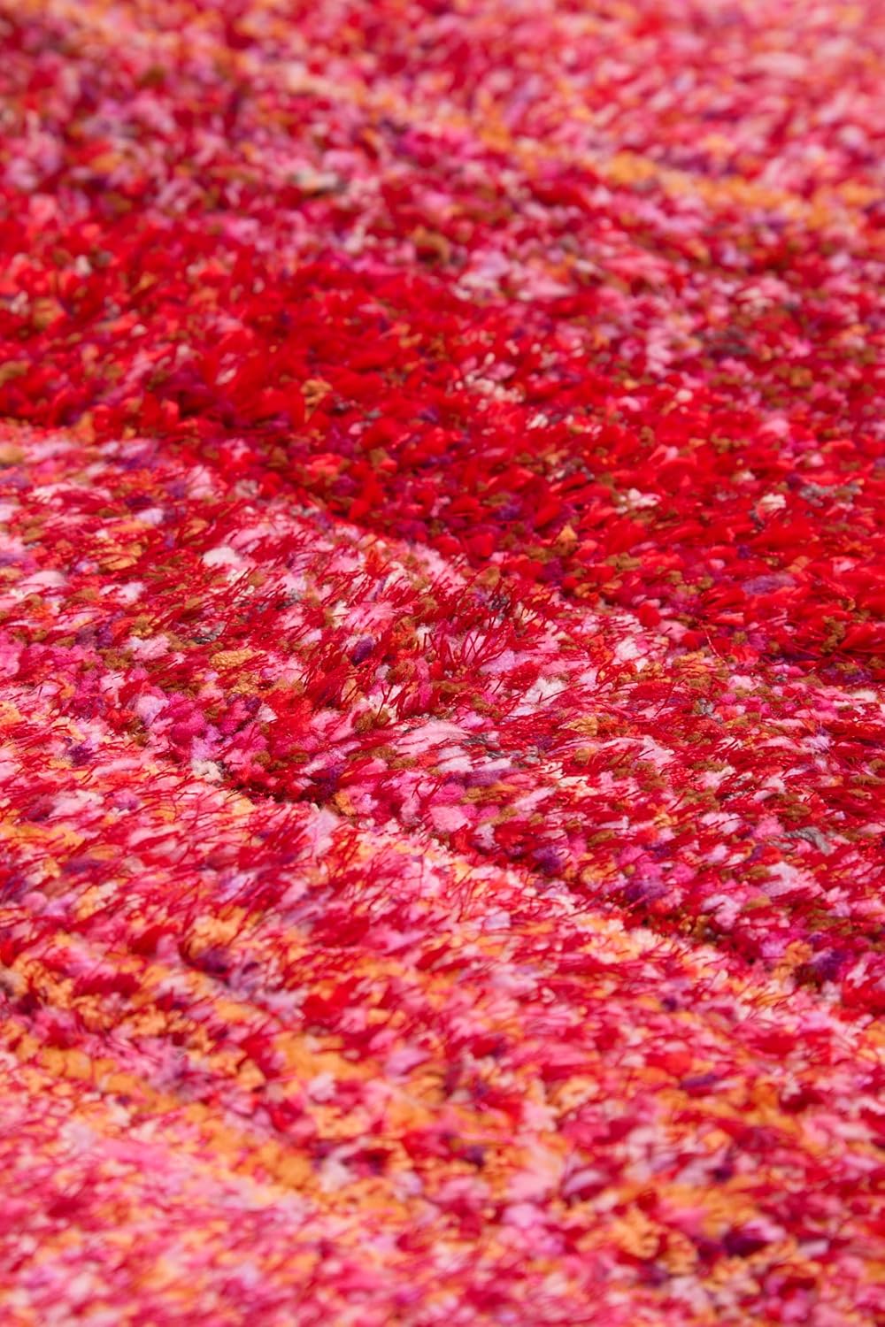 Wave 3D Shaggy Teppich – Rosa – 160x230 cm Weicher Plüsch Hochflor Teppich