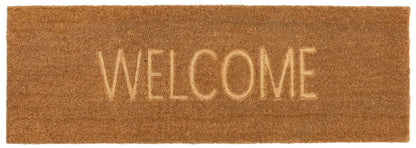 Fußmatte mit Aufschrift „Welcome Greetings“ für Tür, Eingang, Zuhause, Garten, Außenbereich, natürliche Kokosfaser, langlebiger Schlammstopper, Schmutzfänger, Bodenmatte, rutschfeste Fußmatte
