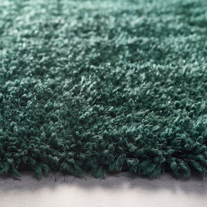 Hochfloriger Flurteppich für Schlafzimmer, Wohnzimmer, Nachttisch, flauschig, hochwertig, luxuriös, handgetuftet, seidig, einfarbig, weich, dicker Flor, fusselfrei, 67 x 200 cm (2'3" x 6'7")