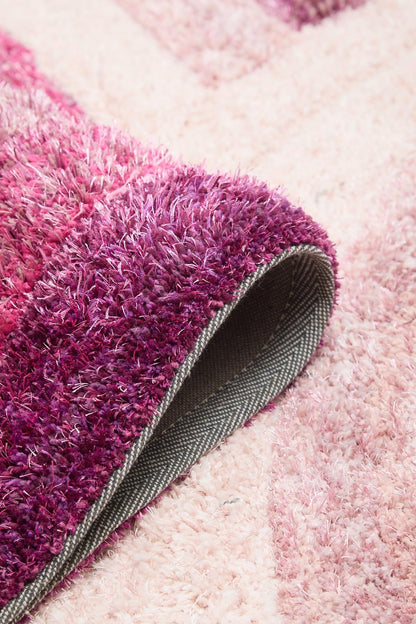Shaggy-Teppich für Wohnzimmer, Schlafzimmer, Esszimmer, weicher Plüsch, flauschig, seidig, für den Boden, Gittermuster, 3D-Shaggy-Teppich in großer Größe, 160 x 230 cm (5'3" x 7'7")