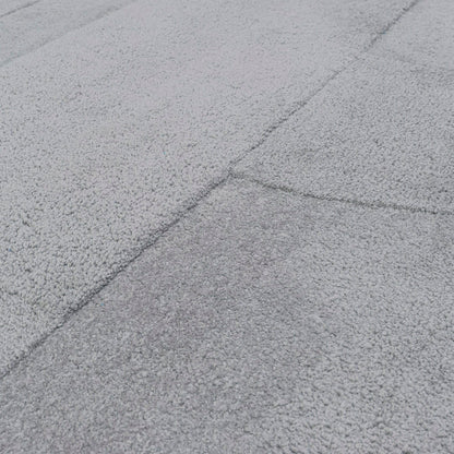 Tova Moderner schlichter Teppich, weiche Haptik, hochwertige geschnitzte 3D-geometrische Muster, Teppich, Bereichsteppich