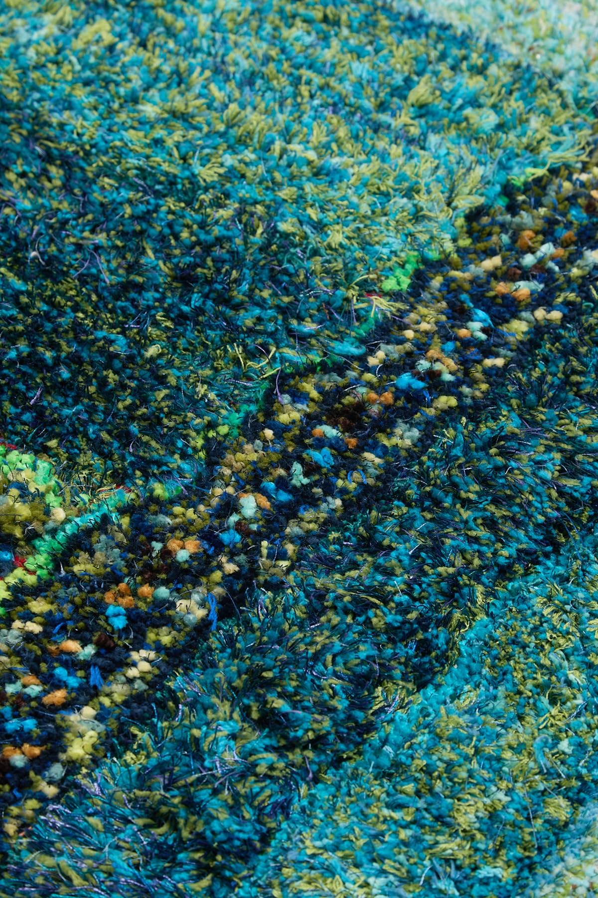Shaggy-Teppich für Wohnzimmer, Schlafzimmer, Esszimmer, weicher Plüsch, flauschig, seidig, für den Boden, Gittermuster, 3D-Shaggy-Teppich in großer Größe, 160 x 230 cm (5'3" x 7'7")