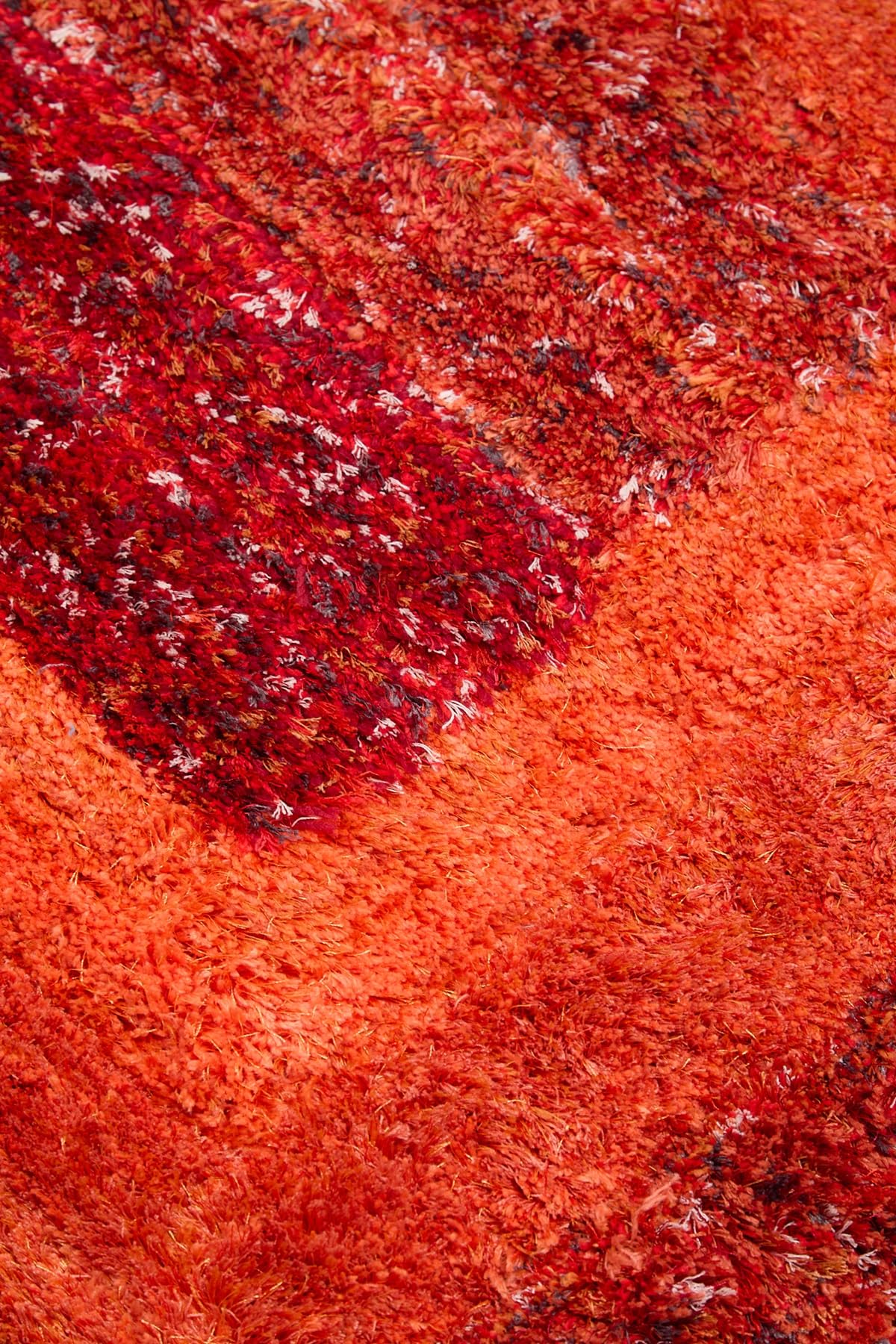 Shaggy-Teppich für Wohnzimmer, Schlafzimmer, Esszimmer, weicher Plüsch, flauschig, seidig, für den Boden, Gittermuster, 3D-Shaggy-Teppich in großer Größe, 160 x 230 cm (5'3" x 7'7")