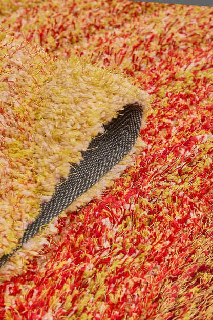 Lena Wave 3D Shaggy Rug – Terracotta – 160x230 cm Soft Plush High Pile Carpet