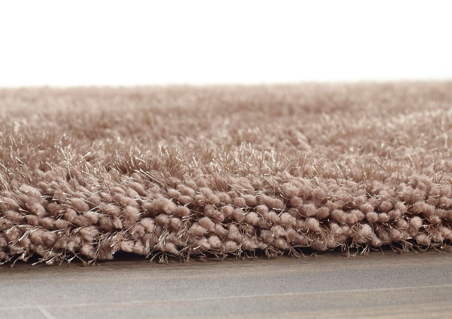 Hochfloriger Flurteppich für Schlafzimmer, Wohnzimmer, Nachttisch, flauschig, hochwertig, luxuriös, handgetuftet, seidig, einfarbig, weich, dicker Flor, fusselfrei, 67 x 200 cm (2'3" x 6'7")