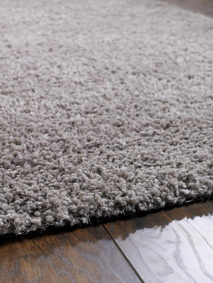 Hochfloriger Flurteppich für Schlafzimmer, Wohnzimmer, Nachttisch, flauschig, hochwertig, luxuriös, handgetuftet, seidig, einfarbig, weich, dicker Flor, fusselfrei, 67 x 200 cm (2'3" x 6'7")