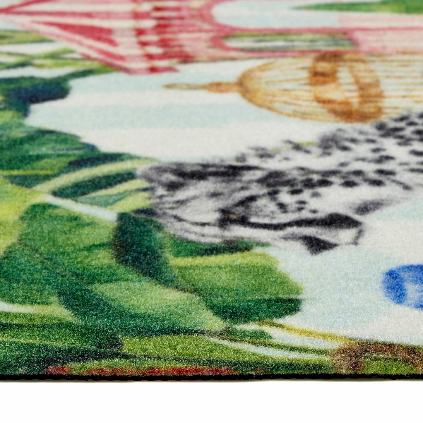 Waschbarer, tropischer Teppich von Studio, rutschfeste Matte für Küche, Flur, Hauseingang, mehrfarbig, 65 x 150 cm (2'4" x 5')