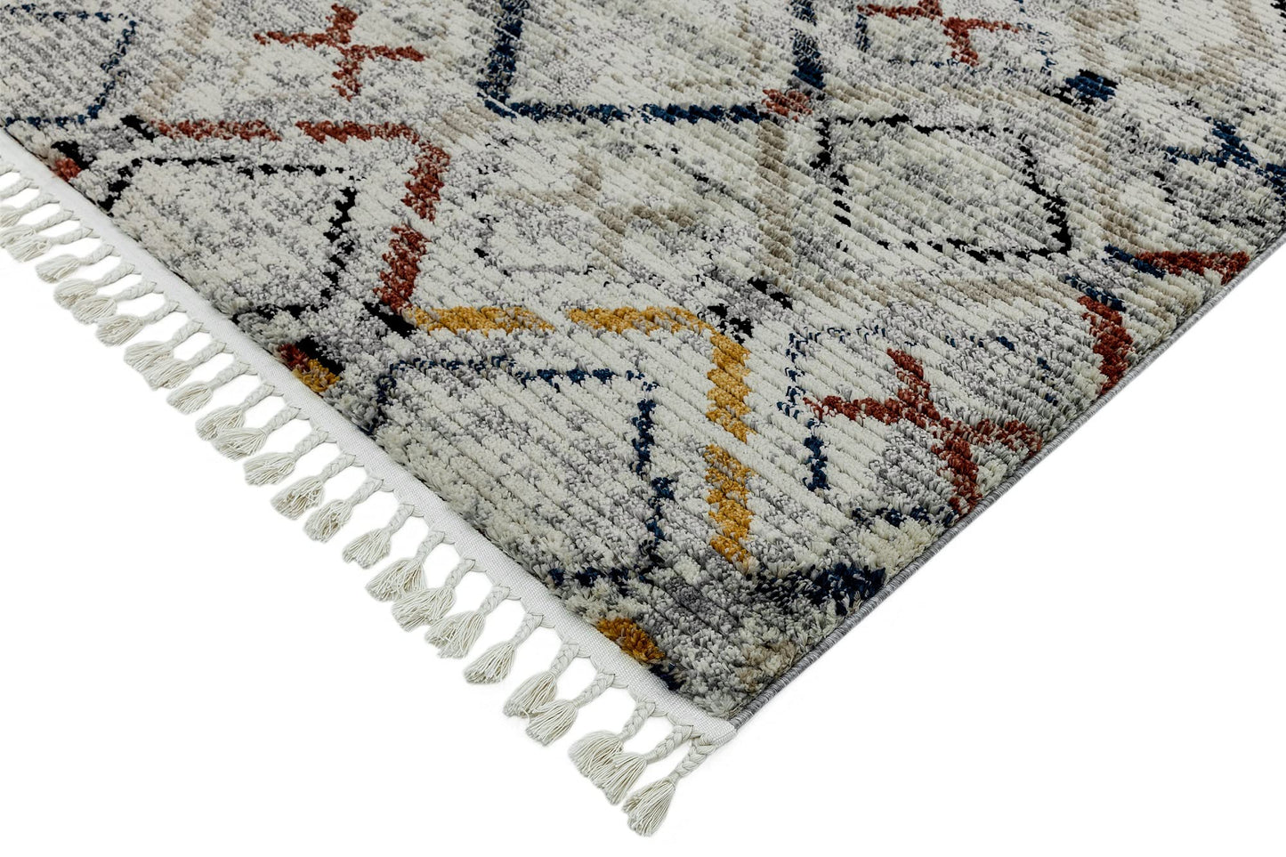 Cyrus CY10 Nomadic Moroccan Berber Style Fringed Rug in 80x150cm (2'6"x5'0")