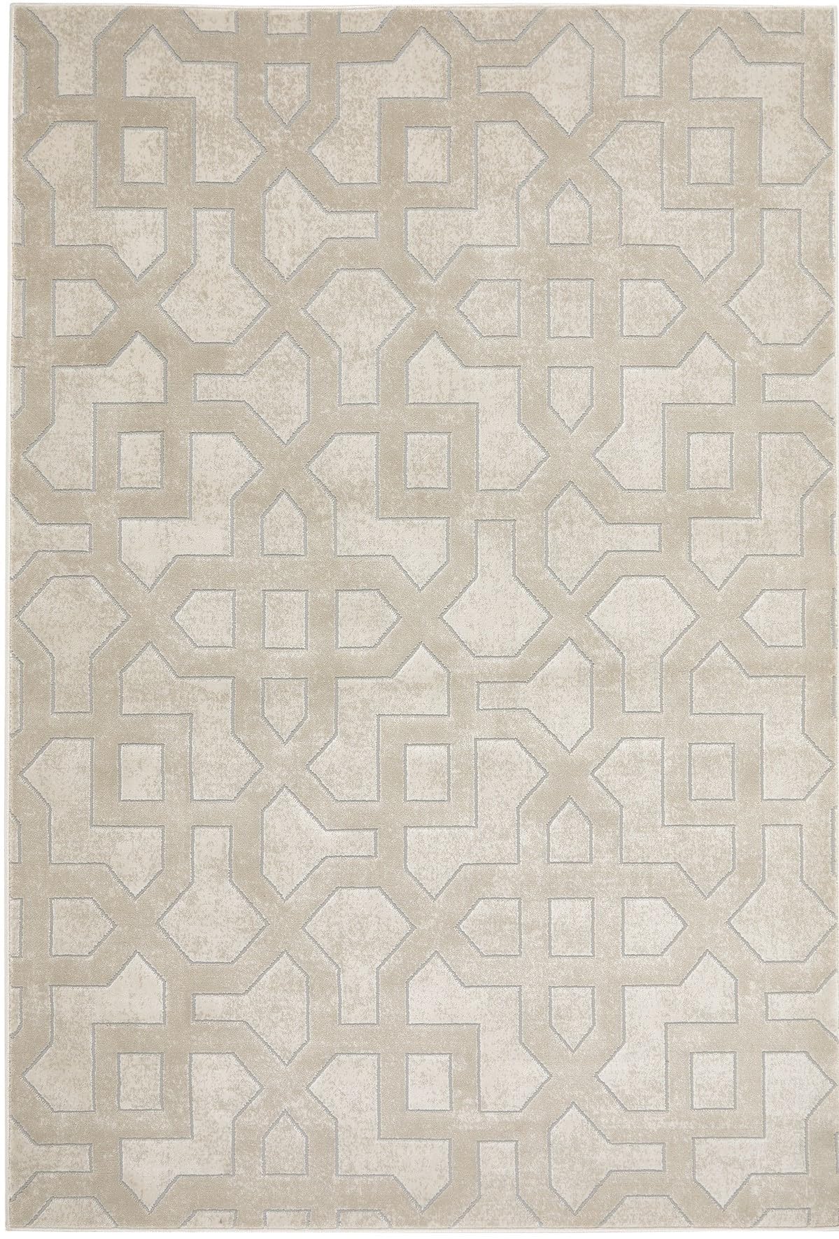 Avanti Luxus-Seidenteppich, marokkanisches geometrisches Fliesenmuster 