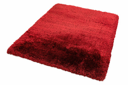 Plüschiger Shaggy-Teppich für Wohnzimmer und Schlafzimmer, Hochflor, dick, flauschig, handgefertigt, fusselfrei, seidig, schimmernd, glänzend, einfarbig, Hochflor-Teppich