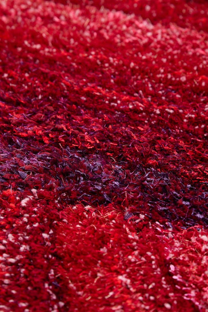 Wave 3D Shaggy Teppich – Fuchsia – 160x230 cm Weicher Plüsch Hochflor Teppich